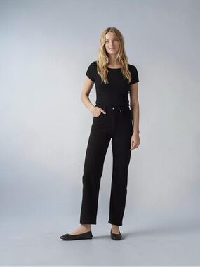 NEW, Levi's Ribcage, Straight Ankle Black Jeans, Size 26 High Rise, Slim Fit